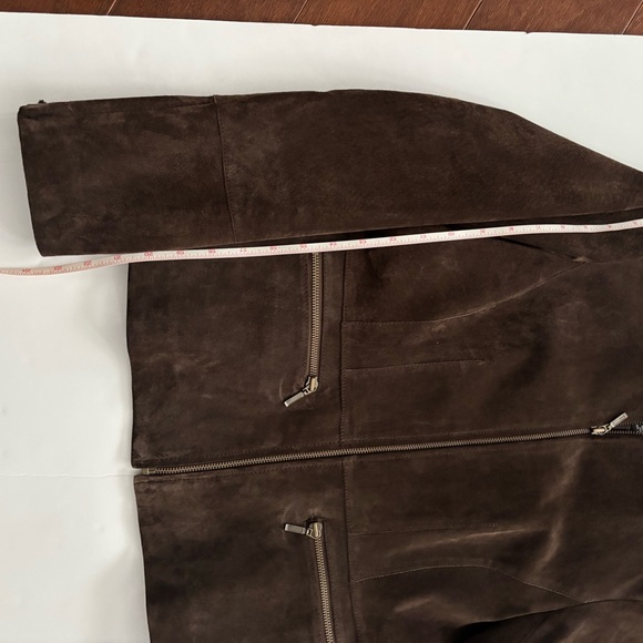 Alfani Chocolate Brown Suede Jacket - Picture 11 of 13
